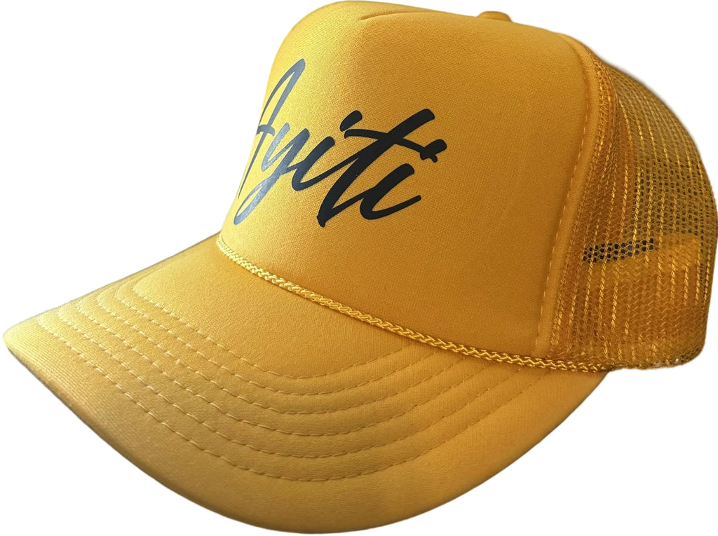 The Gold Cursive Trucker
