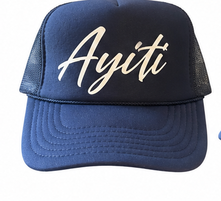 The Navy Cursive Trucker