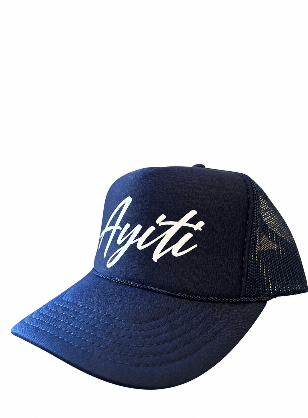 The Navy Cursive Trucker